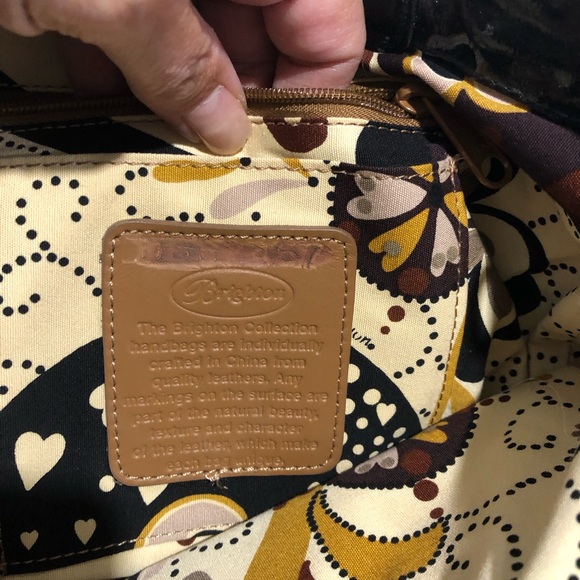 Vintage Brighton Black Patent Leather Shoulder Hand Bag - Picture 8 of 13